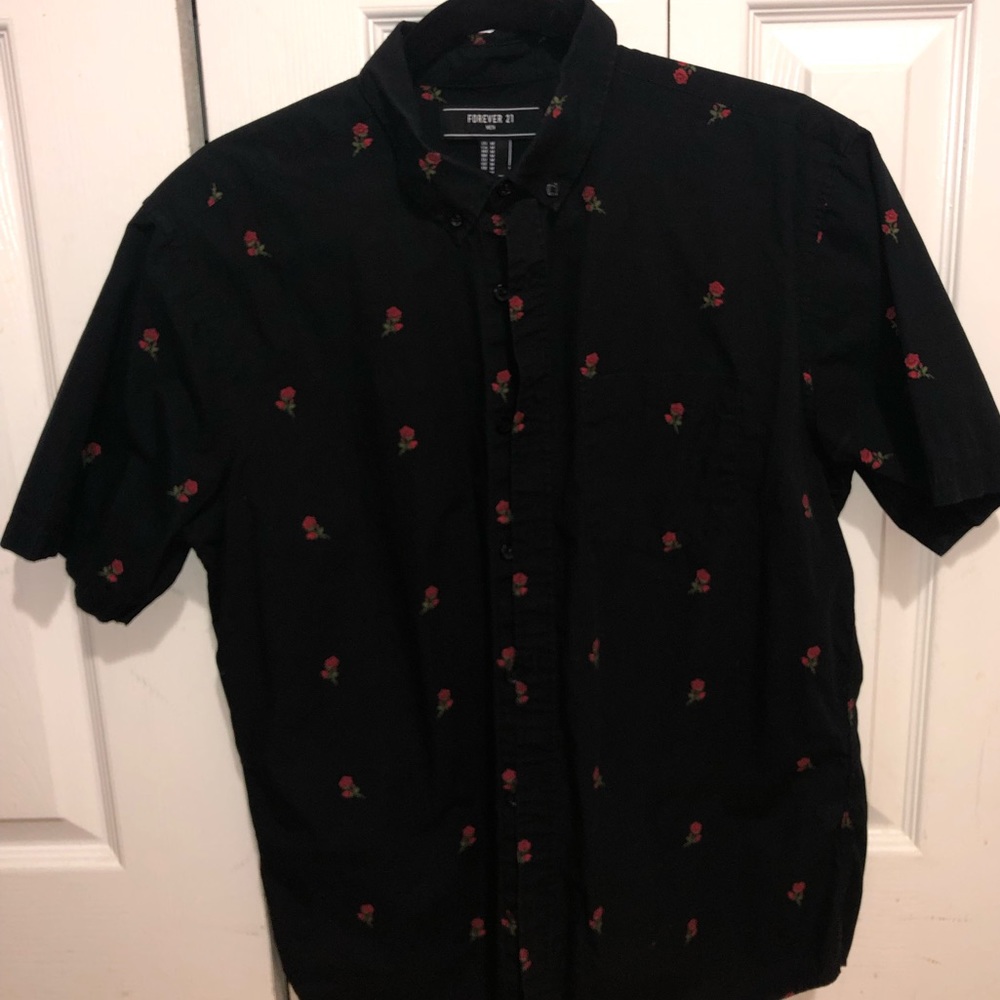 Short Sleeve Shirt from Forever21  with Rose Print